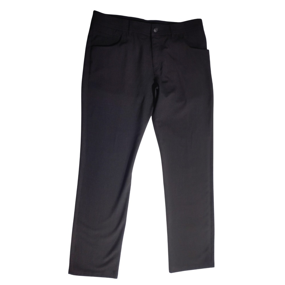 Alberto Ceramica Modern Fit Mens Black 5-Pocket Trousers Pants W33 L32 181/2077
